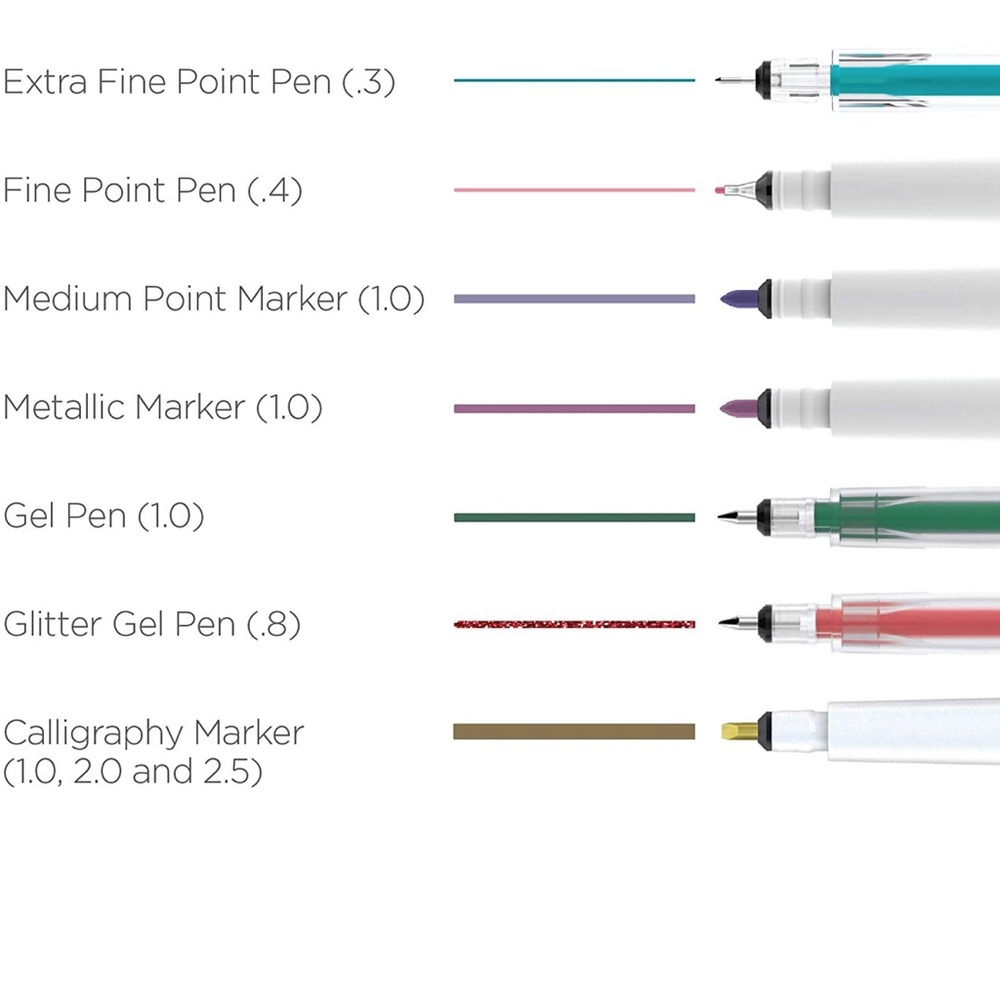 New Cricut Metallic Dark Petals Gel Pens Set of 5 - Picture 4 of 4